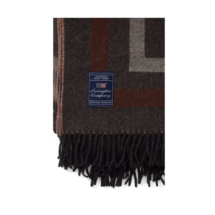 그래픽 울 스로우 130x170 cm, Dark grey-white-brown Lexington | 렉싱턴