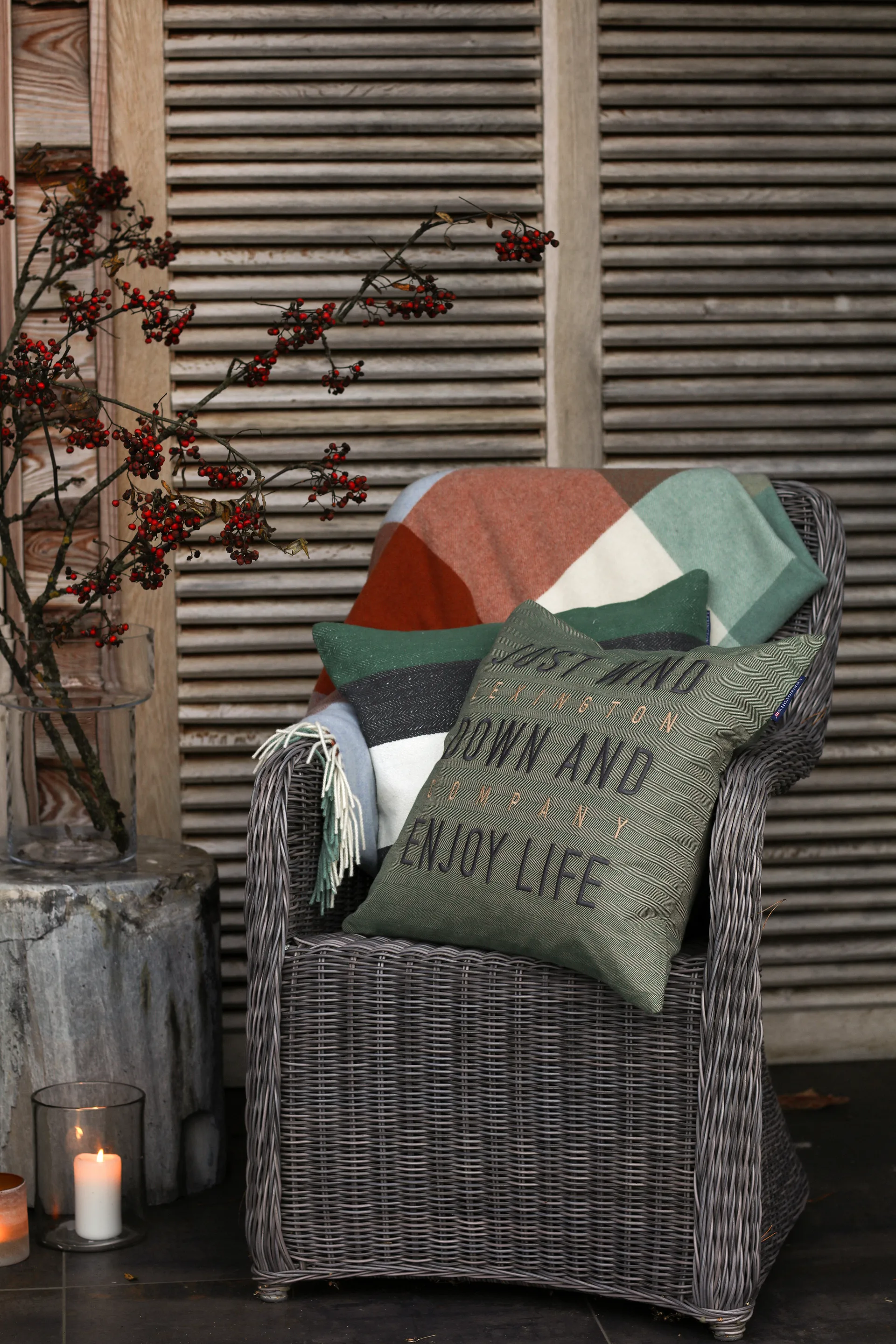 체크 울 스로우 130x170 cm, Multi Lexington | 렉싱턴