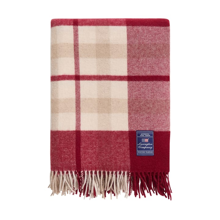 레드-베이지 체크드 리사이클 울 스로우 130x170 cm - Red-beige - Lexington | 렉싱턴