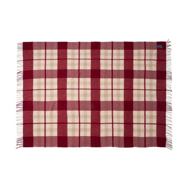 레드-베이지 체크드 리사이클 울 스로우 130x170 cm, Red-beige Lexington | 렉싱턴