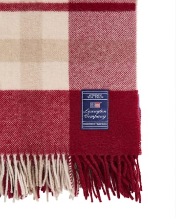 레드-베이지 체크드 리사이클 울 스로우 130x170 cm - Red-beige - Lexington | 렉싱턴