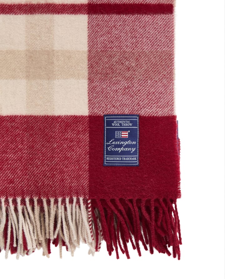 레드-베이지 체크드 리사이클 울 스로우 130x170 cm, Red-beige Lexington | 렉싱턴
