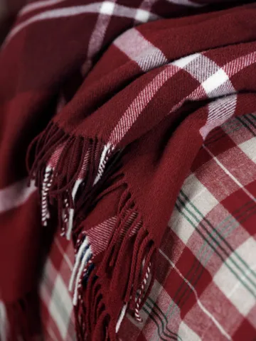 체크 리사이클 스로우 130x170 cm - Red-white - Lexington | 렉싱턴