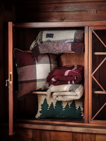 체크 리사이클 스로우 130x170 cm - Red-white - Lexington | 렉싱턴