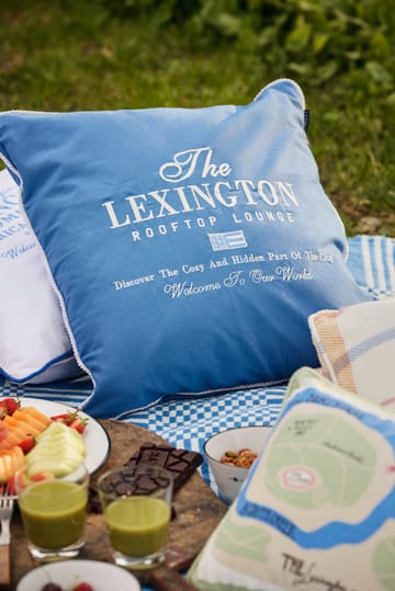 체크 코튼 피크닉 담요 150x150 cm - Blue - Lexington | 렉싱턴