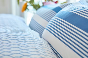 스트라이프 코튼 사틴 침구 세트 150x210 cm - Blue-white - Lexington | 렉싱턴
