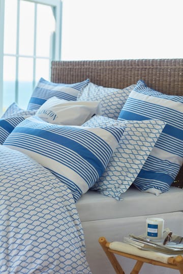 스트라이프 코튼 사틴 침구 세트 150x210 cm - Blue-white - Lexington | 렉싱턴