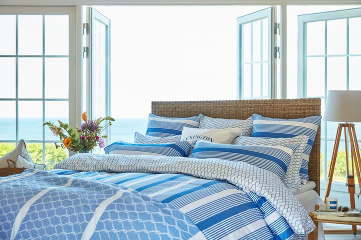 스트라이프 코튼 사틴 침구 세트 150x210 cm, Blue-white Lexington | 렉싱턴