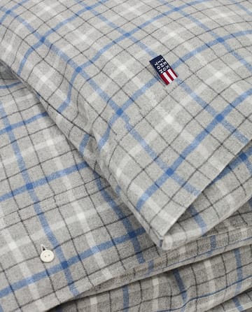 체크 코튼 플란넬 침구 커버 150x210 cm - Grey-blue - Lexington | 렉싱턴