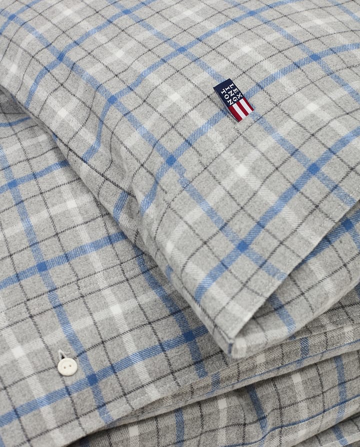 체크 코튼 플란넬 침구 커버 150x210 cm, Grey-blue Lexington | 렉싱턴