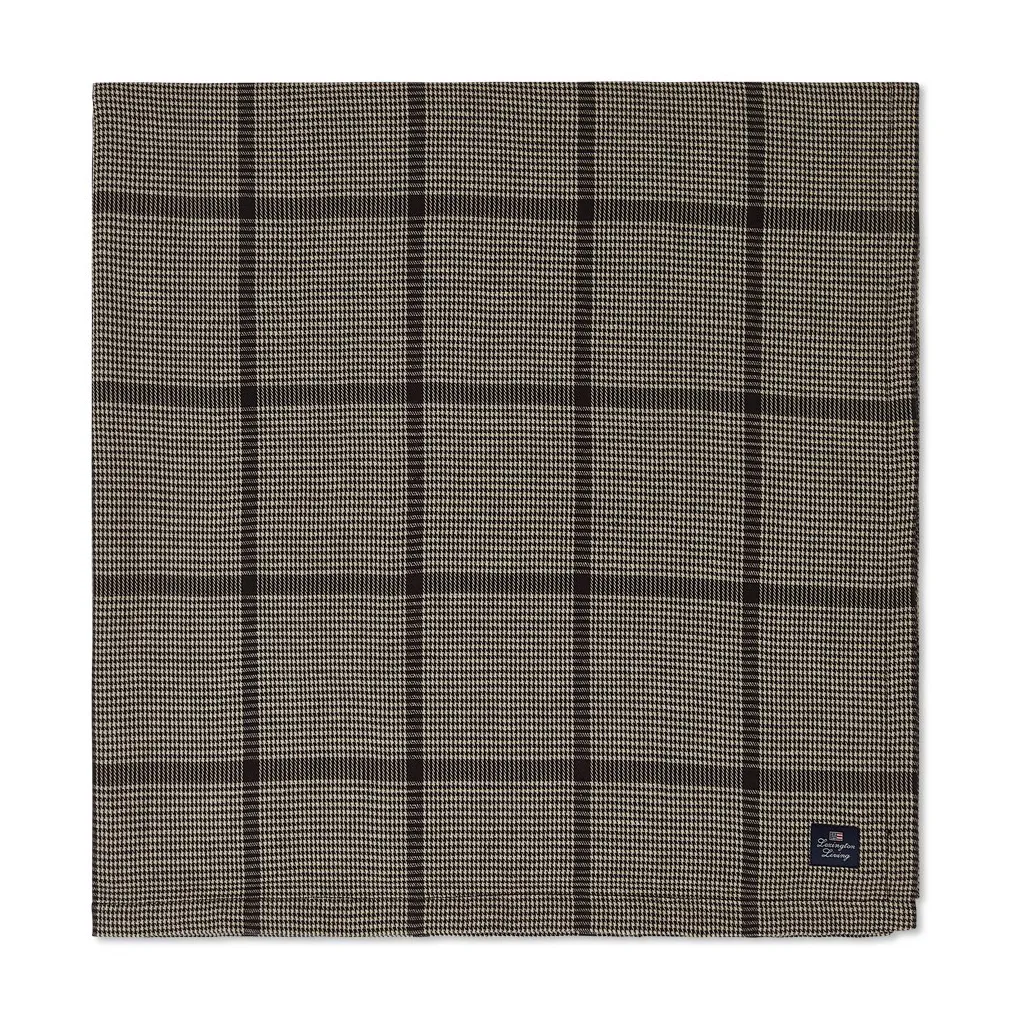 페피타 체크 코튼 리넨 테이블클로스 150x250 cm, Dark Grey-beige Lexington | 렉싱턴