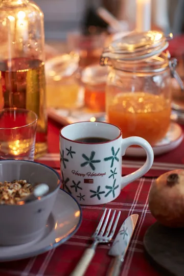 체크 오가닉 코튼 옥스포드 테이블클로스 150x250 cm - Red-beige-green - Lexington | 렉싱턴