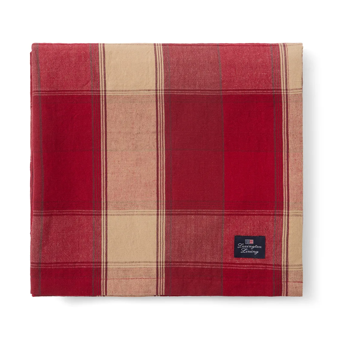 체크 리넨-코튼 테이블 클로스 150x250 cm, Red-beige Lexington | 렉싱턴