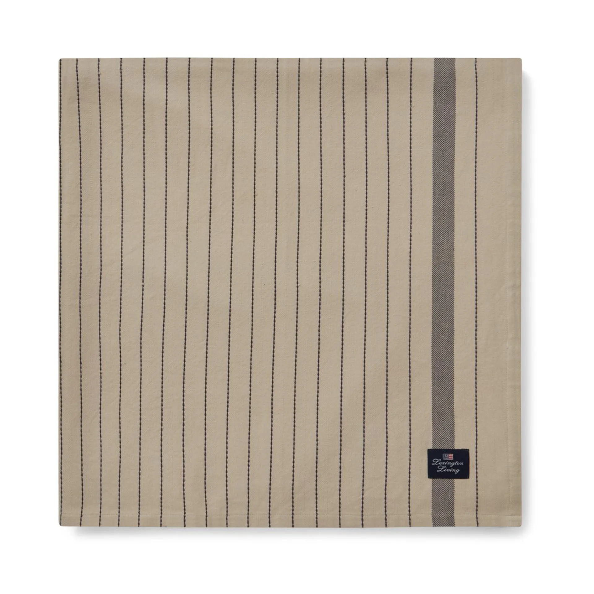 스트라이프 오가닉 코튼 테이블클로스 150x350 cm, Beige-dark grey Lexington | 렉싱턴