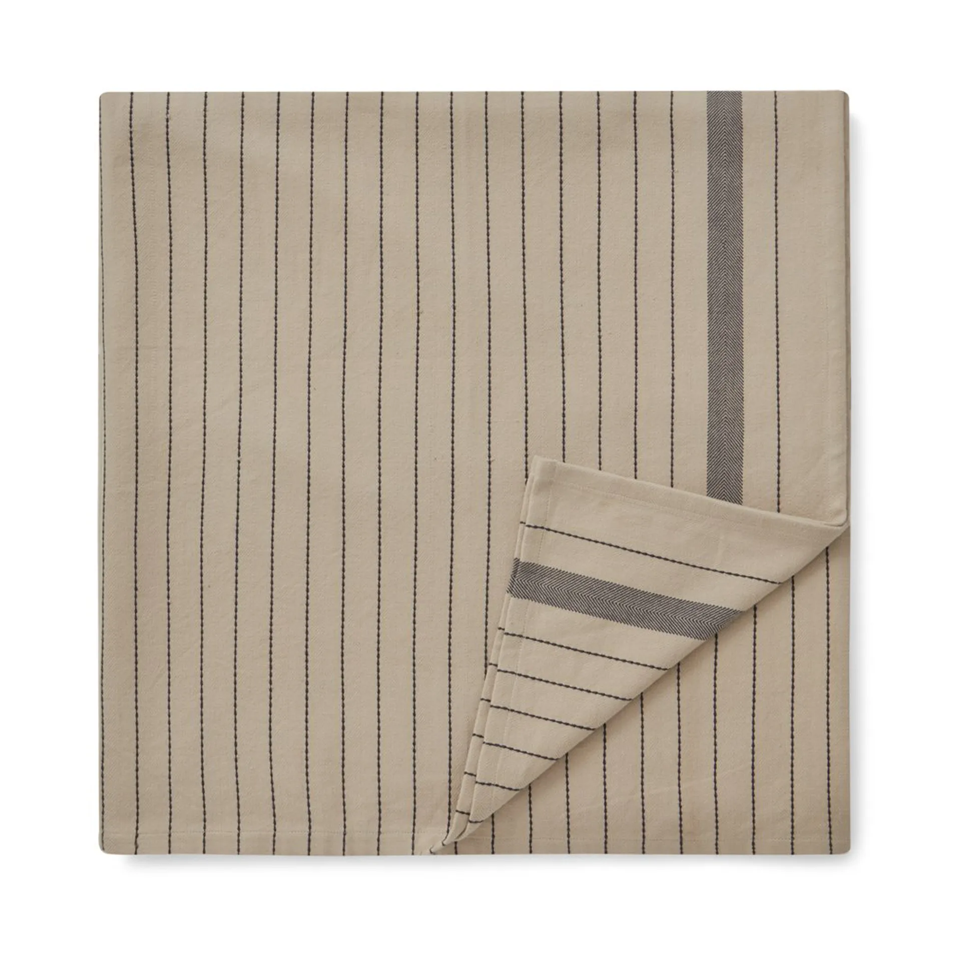 스트라이프 오가닉 코튼 테이블클로스 150x350 cm, Beige-dark grey Lexington | 렉싱턴