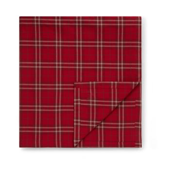 체크 오가닉 코튼 옥스포드 테이블클로스 180x180 cm - Red-beige-green - Lexington | 렉싱턴