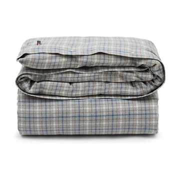 체크 코튼 & 플란넬 이불 커버 220x220 cm - Gray Melange/Blue/White - Lexington | 렉싱턴