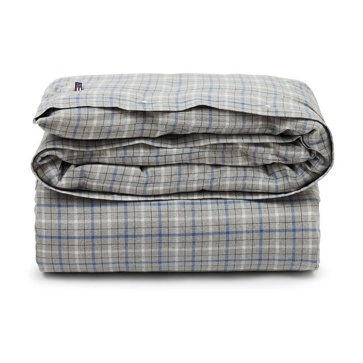 체크 코튼 & 플란넬 이불 커버 220x220 cm, Gray Melange/Blue/White Lexington | 렉싱턴