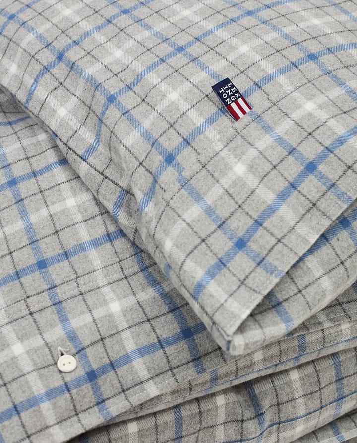 체크 코튼 & 플란넬 이불 커버 220x220 cm, Gray Melange/Blue/White Lexington | 렉싱턴