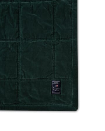 코튼 벨벳 퀼티드 베드스프레드 240x260 cm - Green - Lexington | 렉싱턴