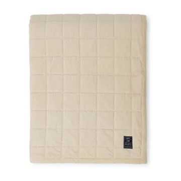 코튼 벨벳 퀼티드 베드스프레드 240x260 cm - Light Beige - Lexington | 렉싱턴