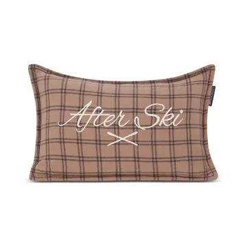 애프터 스키 체크 코튼 플란넬 쿠션 30x50 cm - Beige-dark grey - Lexington | 렉싱턴