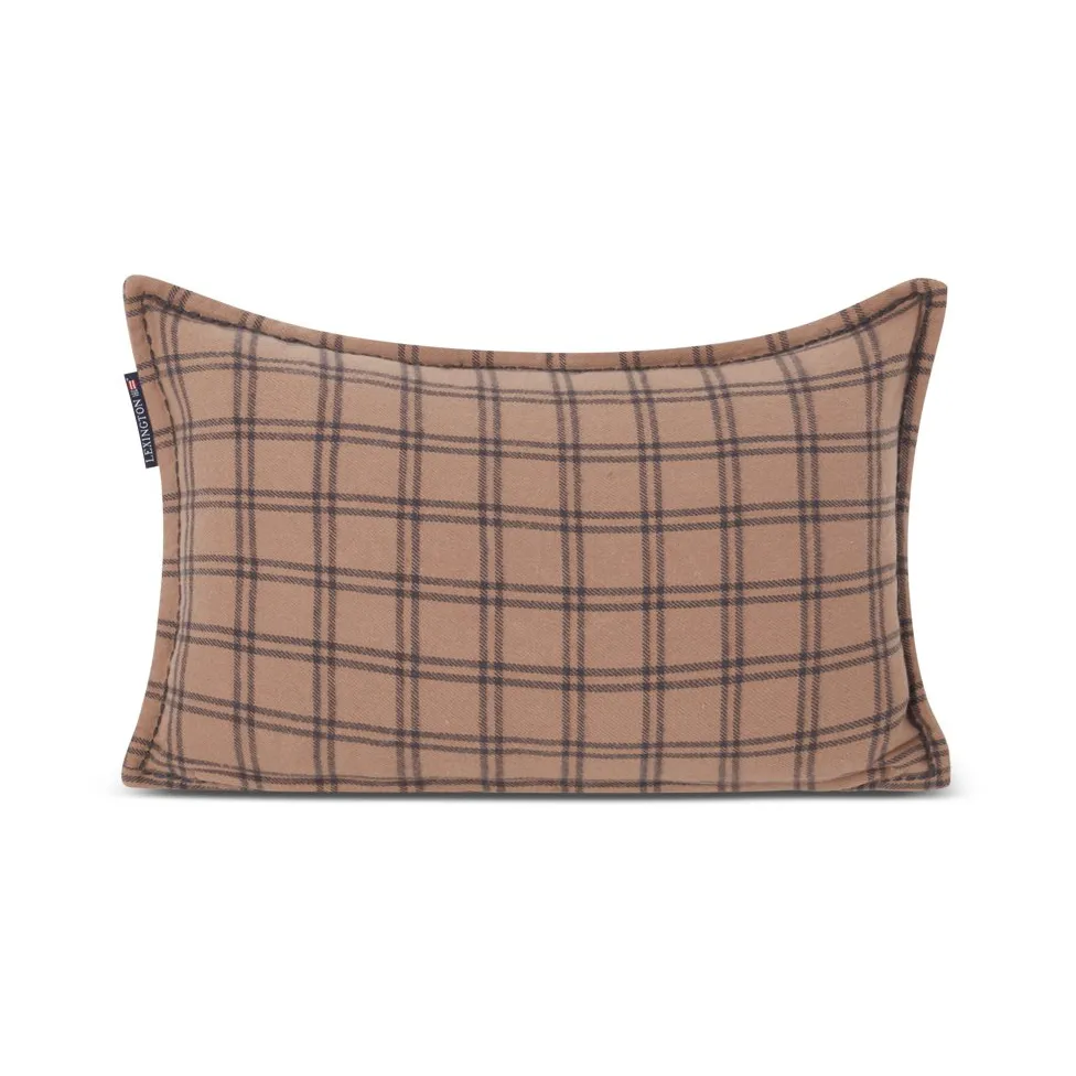 애프터 스키 체크 코튼 플란넬 쿠션 30x50 cm, Beige-dark grey Lexington | 렉싱턴