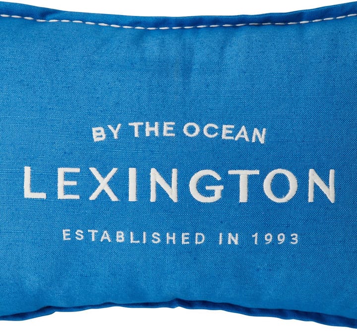 로고 자수 리넨/코튼 쿠션 30x50 cm, Blue Lexington | 렉싱턴