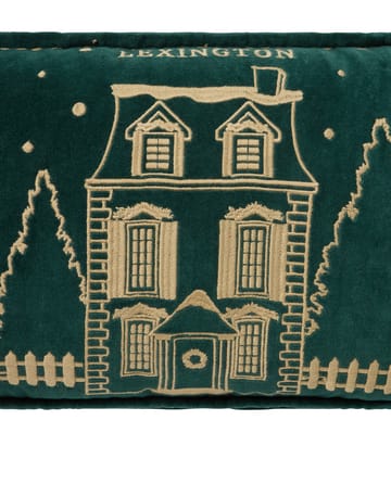 윈터 하우스 오가닉 벨벳 코튼 쿠션 30x50 cm - Green-Light Beige - Lexington | 렉싱턴
