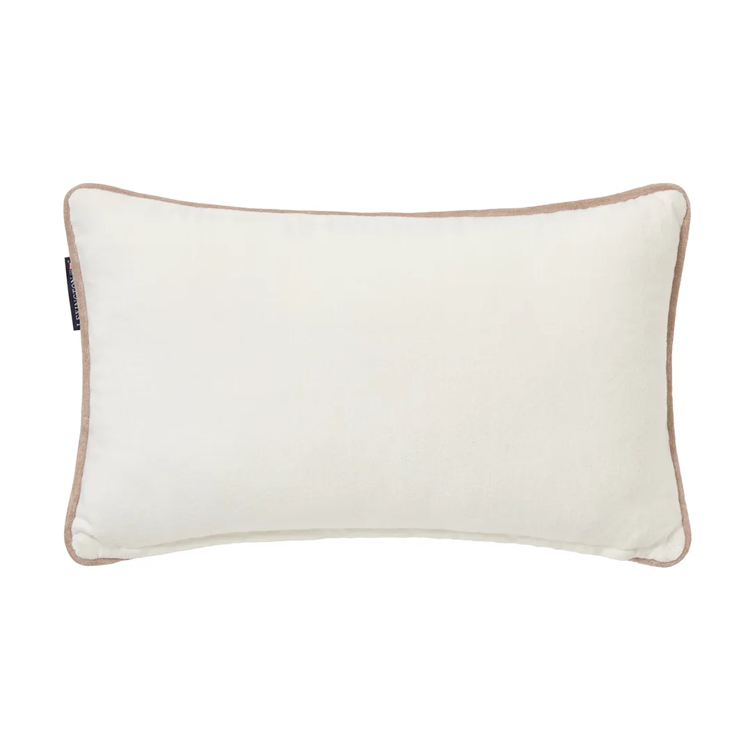 스키 리조트 오가닉 코튼 트윌 쿠션 30x50 cm, White-Dark blue Lexington | 렉싱턴