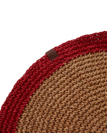 라운드 리사이클 페이퍼 스트로우 테이블매트 Ø38 - Beige-red - Lexington | 렉싱턴