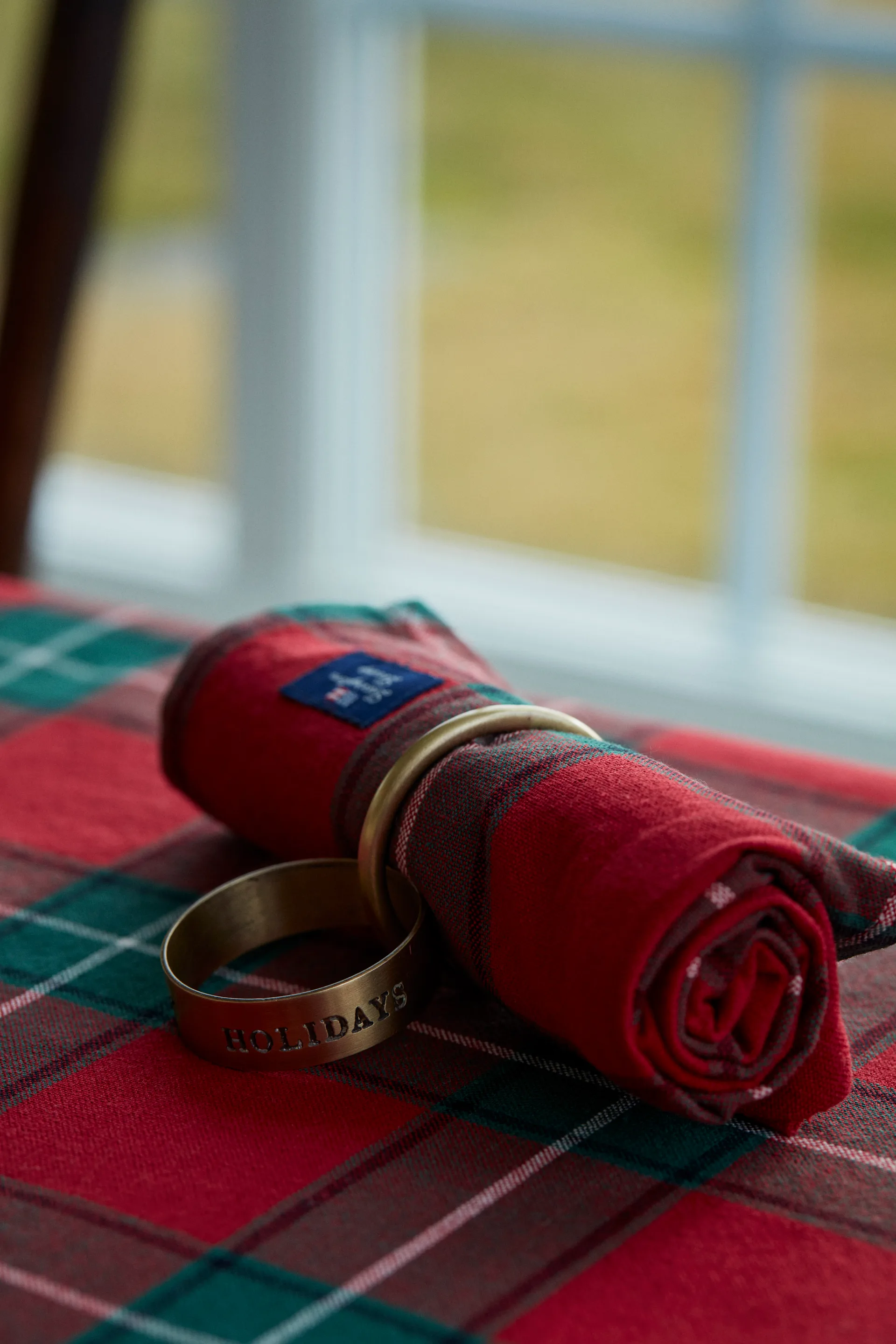 해피 홀리데이 브라스 타월 링 Ø4 cm, Gold Lexington | 렉싱턴