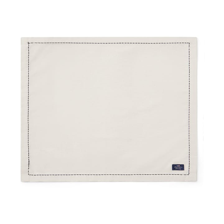 오가닉 코튼 옥스포드 테이블매트 스티치 40x50 cm, Beige-dark grey Lexington | 렉싱턴