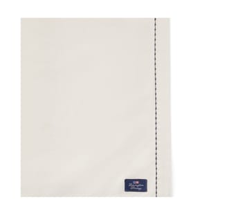 오가닉 코튼 옥스포드 테이블매트 스티치 40x50 cm - Beige-dark grey - Lexington | 렉싱턴