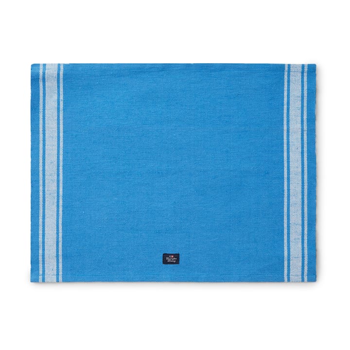 코튼 황마 테이블매트 & 사이드 스트라이프 40x50 cm - Blue-white - Lexington | 렉싱턴