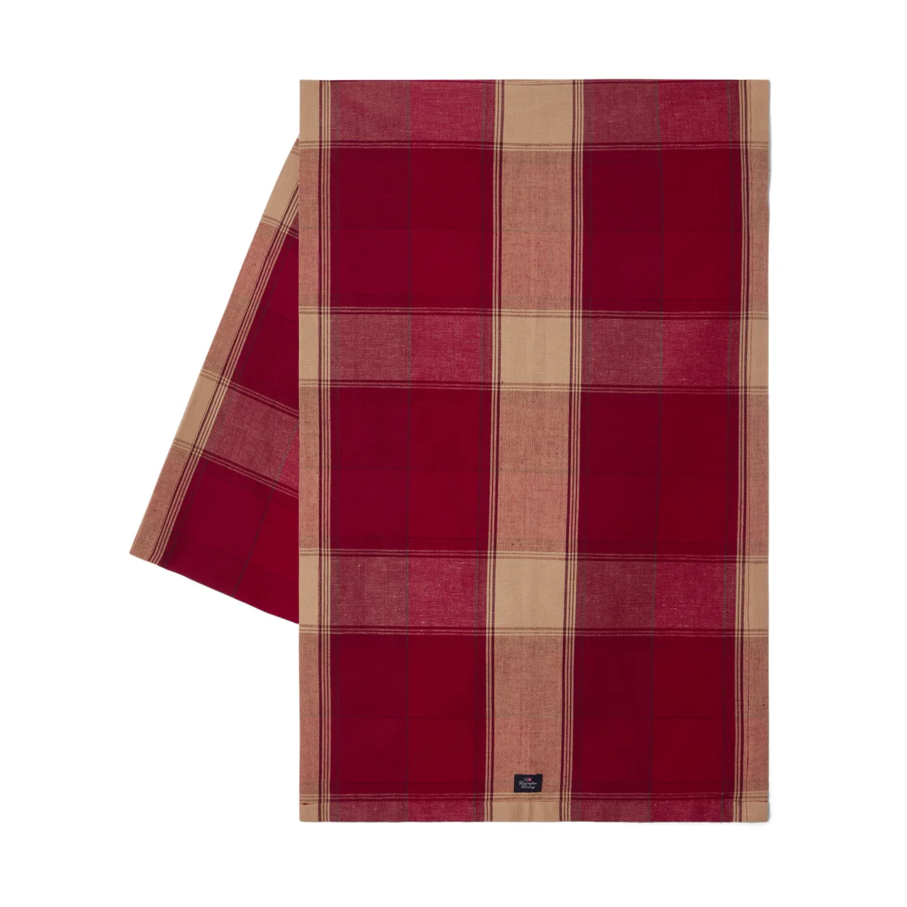 체크 리넨-코튼 러너 50x350 cm, Red-beige Lexington | 렉싱턴