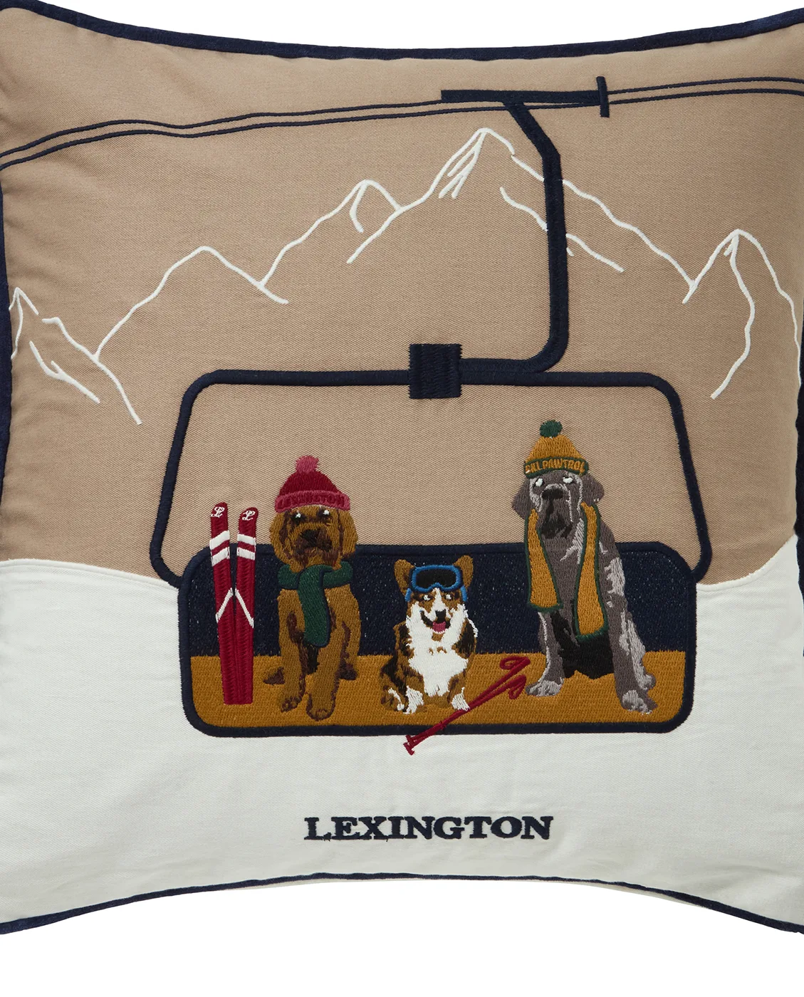 도그 리프트 에코 코튼 트윌 쿠션 커버 50x50 cm, Beige-white Lexington | 렉싱턴
