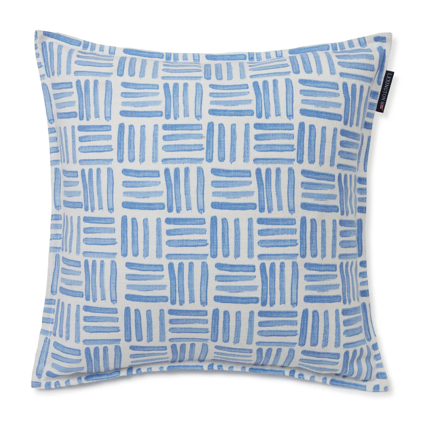 그래픽 프린티드 코튼 캔버스 베개커버 50x50 cm, Blue-White Lexington | 렉싱턴