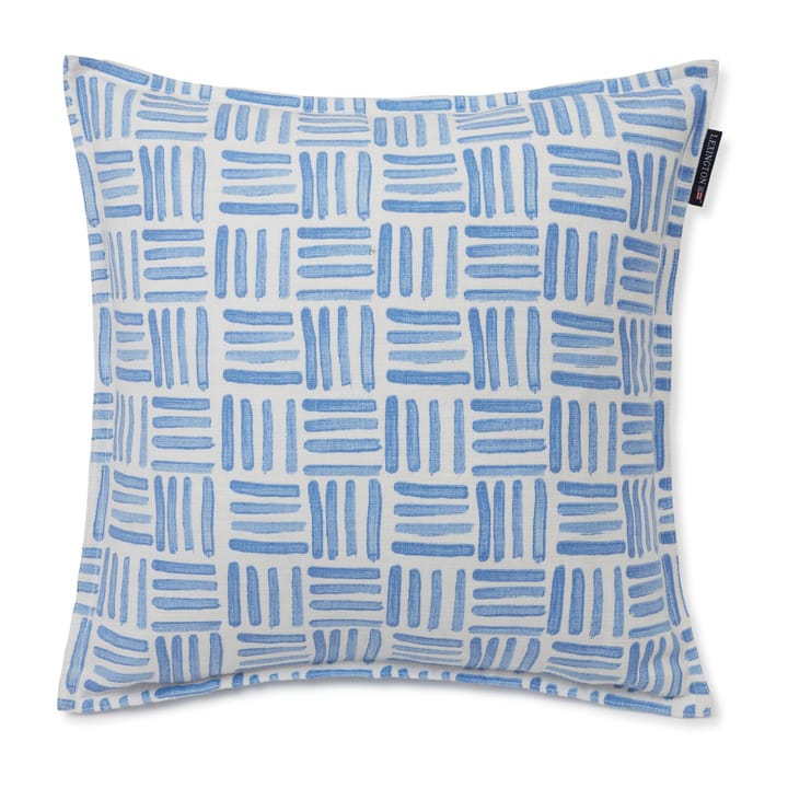 그래픽 프린티드 코튼 캔버스 베개커버 50x50 cm, Blue-White Lexington | 렉싱턴