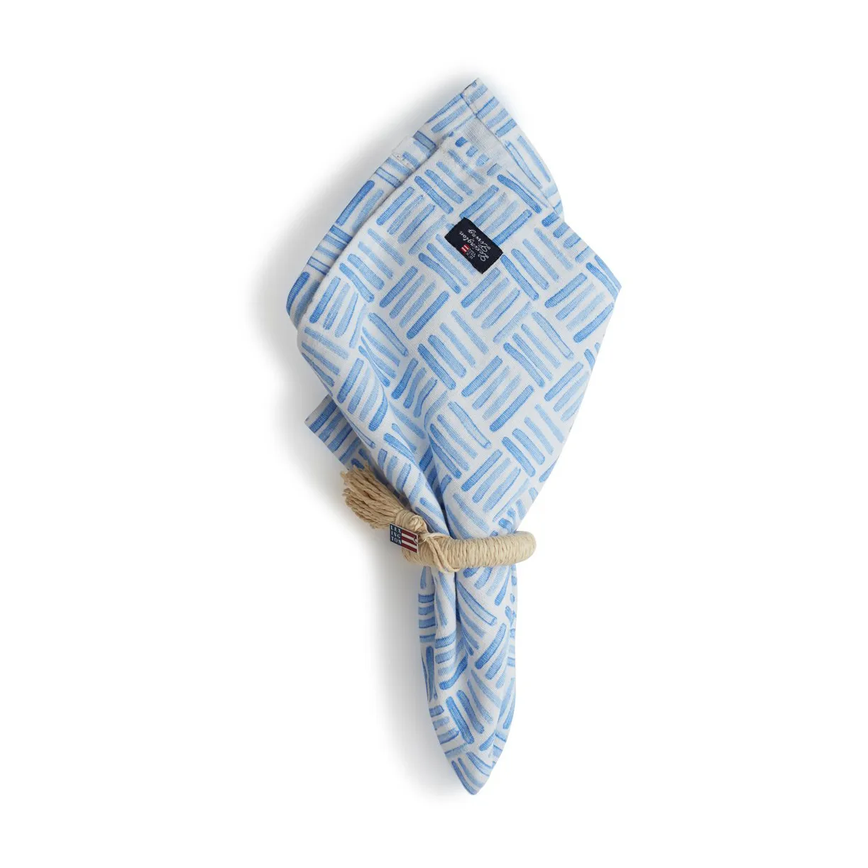 그래픽 프린티드 코튼 냅킨 50x50 cm, Blue-White Lexington | 렉싱턴