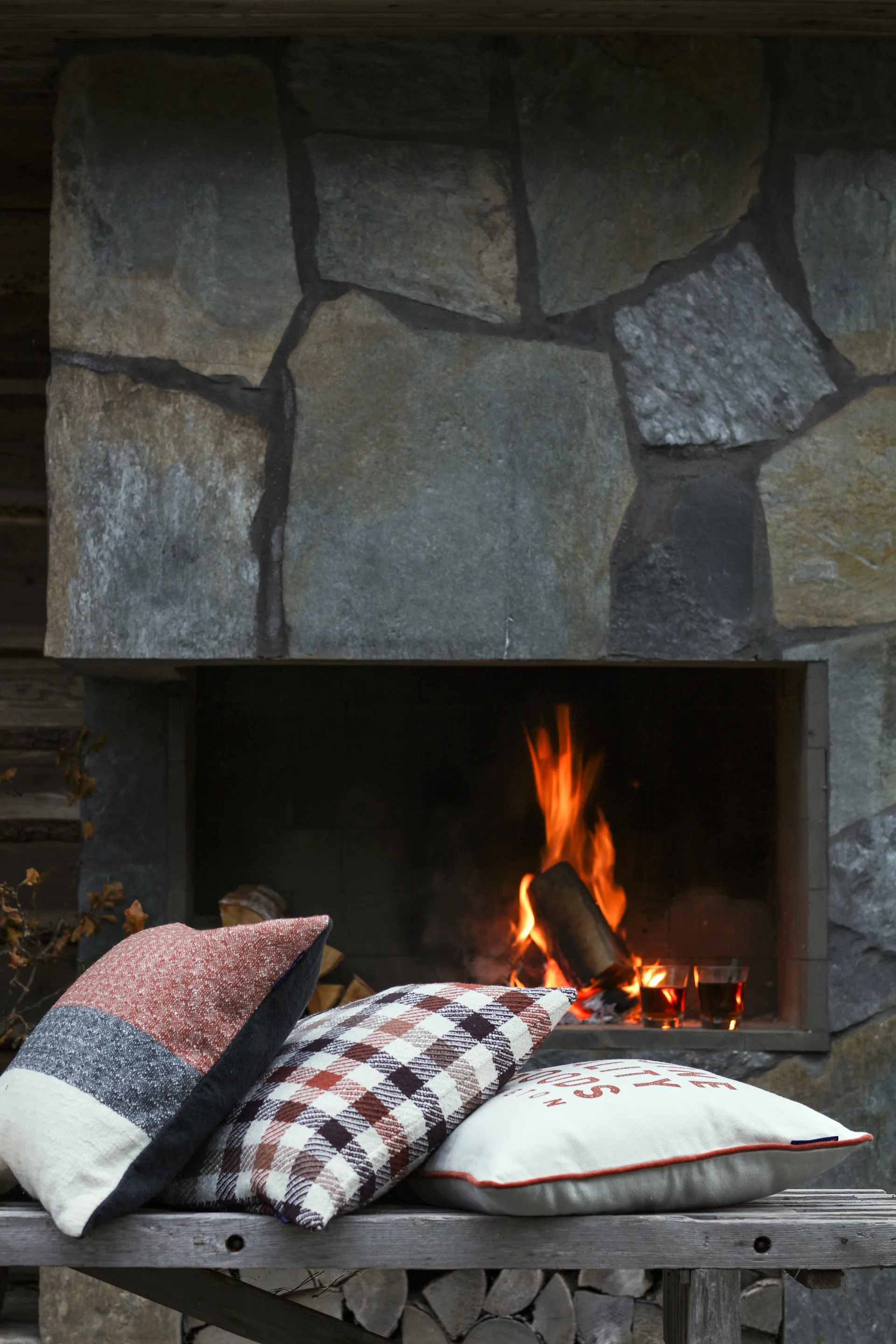 버티컬 스트라이프 코튼 베개커버 50x50 cm, Copper-Grey Lexington | 렉싱턴