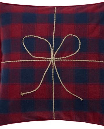 래핑 체크드 에코 플란넬 쿠션 커버 50x50 cm - Dark blue-red - Lexington | 렉싱턴