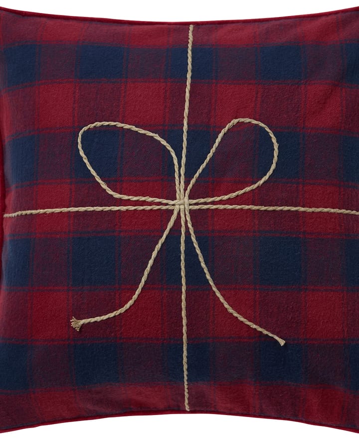 래핑 체크드 에코 플란넬 쿠션 커버 50x50 cm, Dark blue-red Lexington | 렉싱턴
