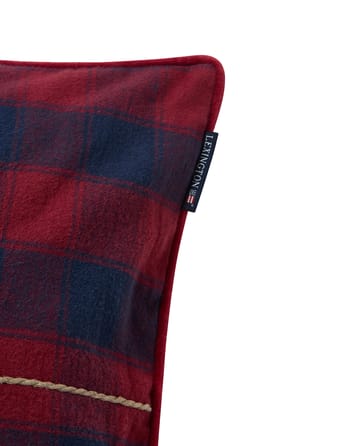 래핑 체크드 에코 플란넬 쿠션 커버 50x50 cm - Dark blue-red - Lexington | 렉싱턴