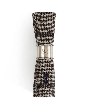 페피타 체크 코튼 리넨 패브릭 냅킨 50x50 cm - Dark Grey-beige - Lexington | 렉싱턴