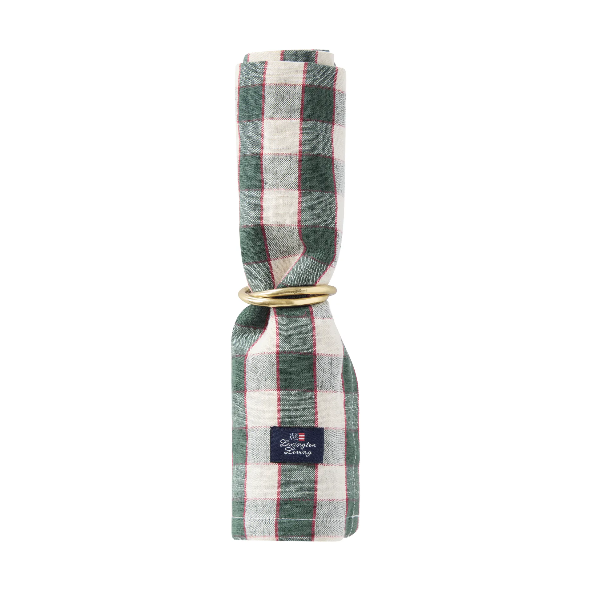 체크 리넨/코튼 패브릭 냅킨 50x50 cm, Green-light beige-red Lexington | 렉싱턴