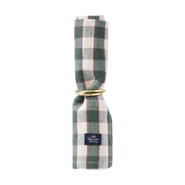 체크 리넨/코튼 패브릭 냅킨 50x50 cm - Green-light beige-red - Lexington | 렉싱턴