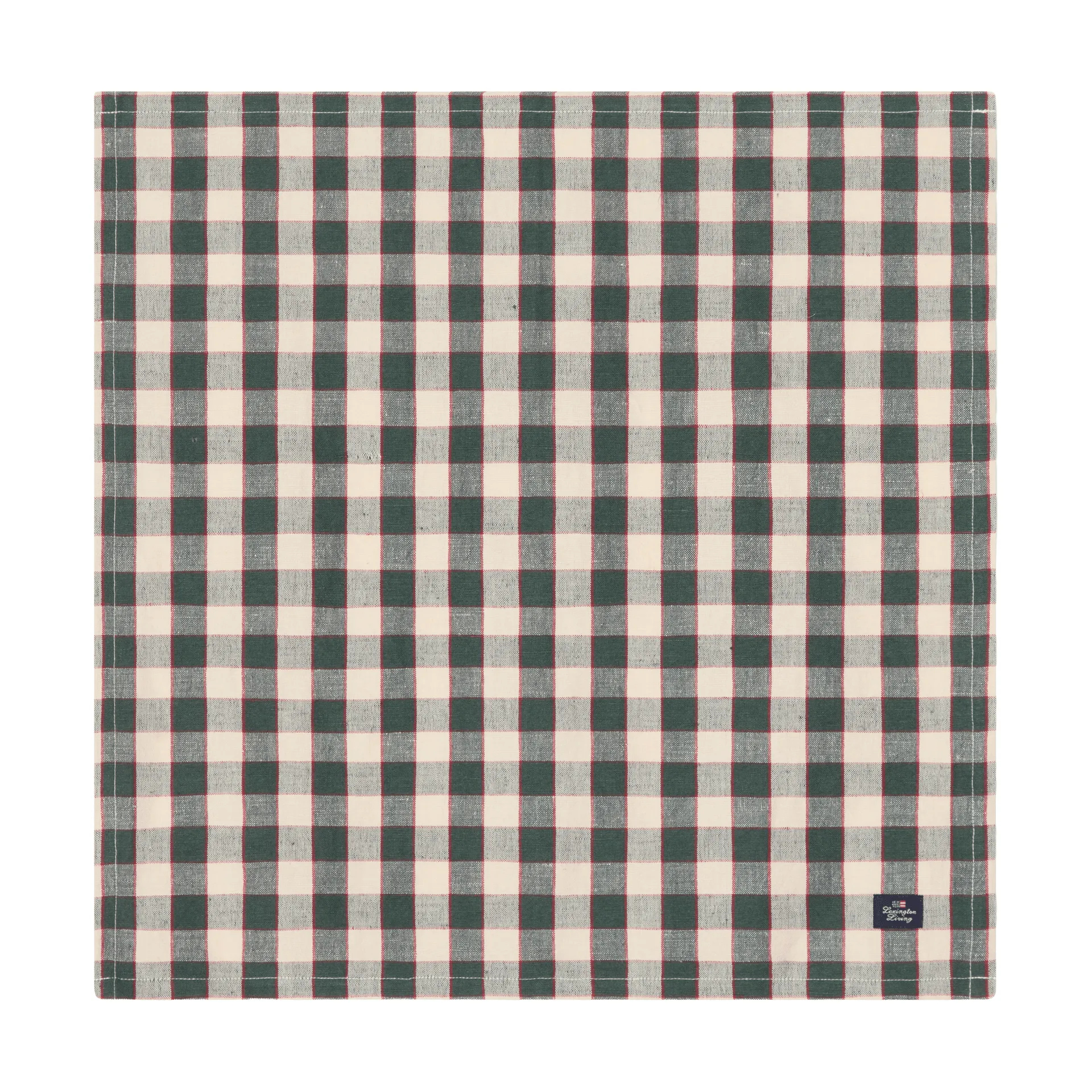 체크 리넨/코튼 패브릭 냅킨 50x50 cm, Green-light beige-red Lexington | 렉싱턴