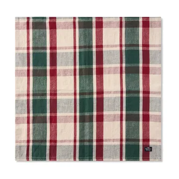체크 린넨/코튼 냅킨 50x50 cm - Green-red-beige - Lexington | 렉싱턴