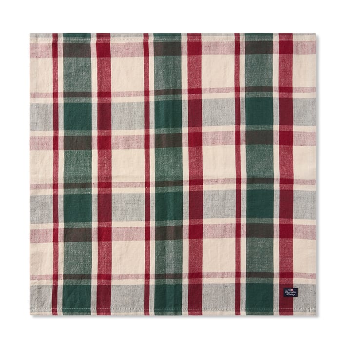 체크 린넨/코튼 냅킨 50x50 cm - Green-red-beige - Lexington | 렉싱턴